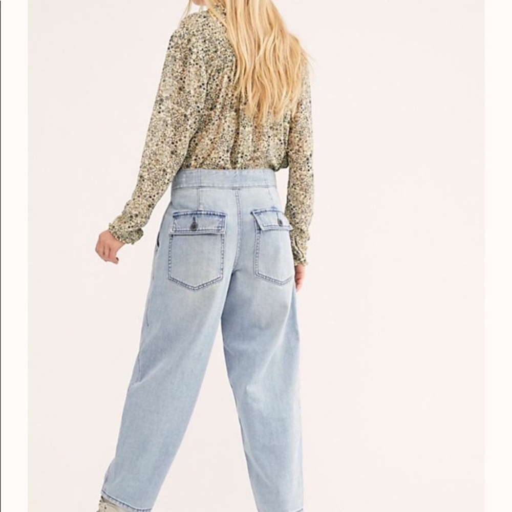 Free People Paloma slouchy belted retro jeans NEW - Picture 6 of 12